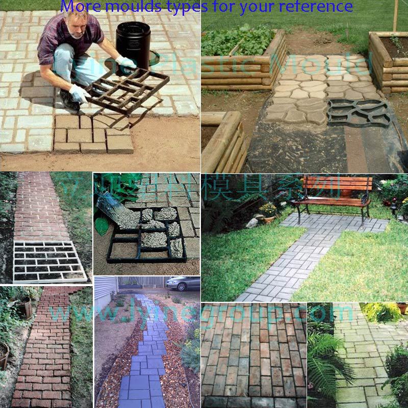 Hot Garden tools mold for concrete DIY Stone plastic mold pathways for garden paving mold