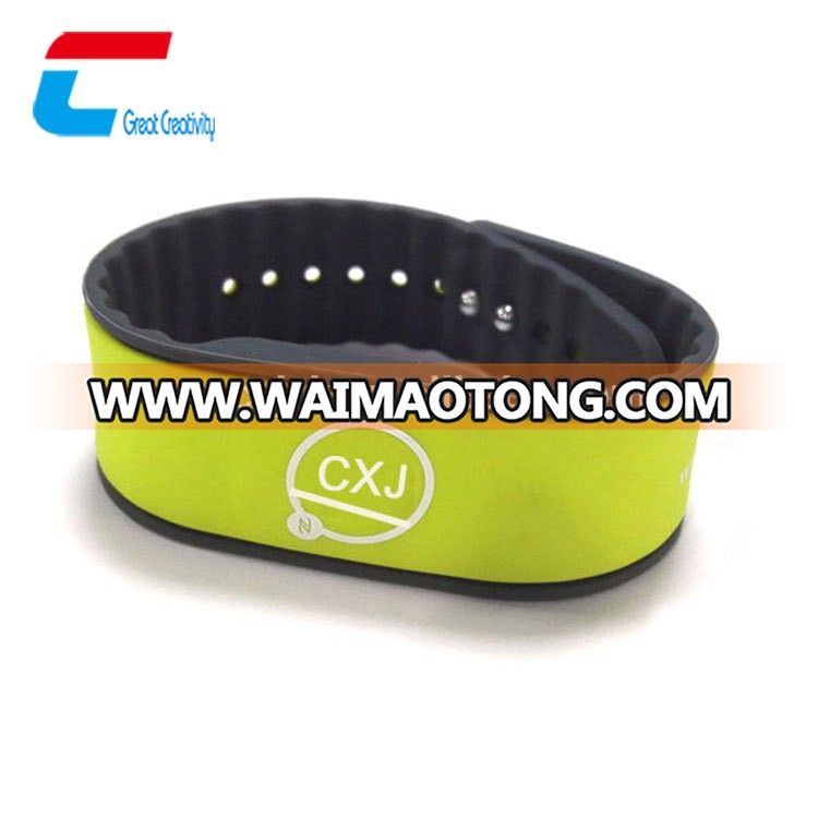 Silicone RFID Wristband Colorful Printing Scratch-resistant