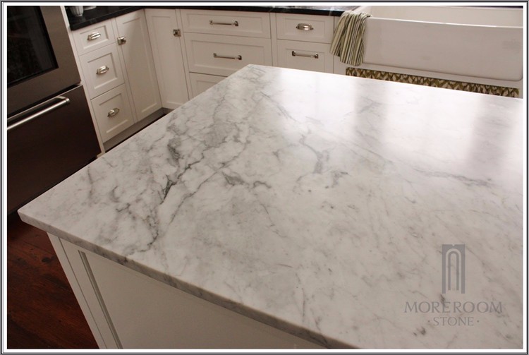 Carrara white marble kitchen countertop table top