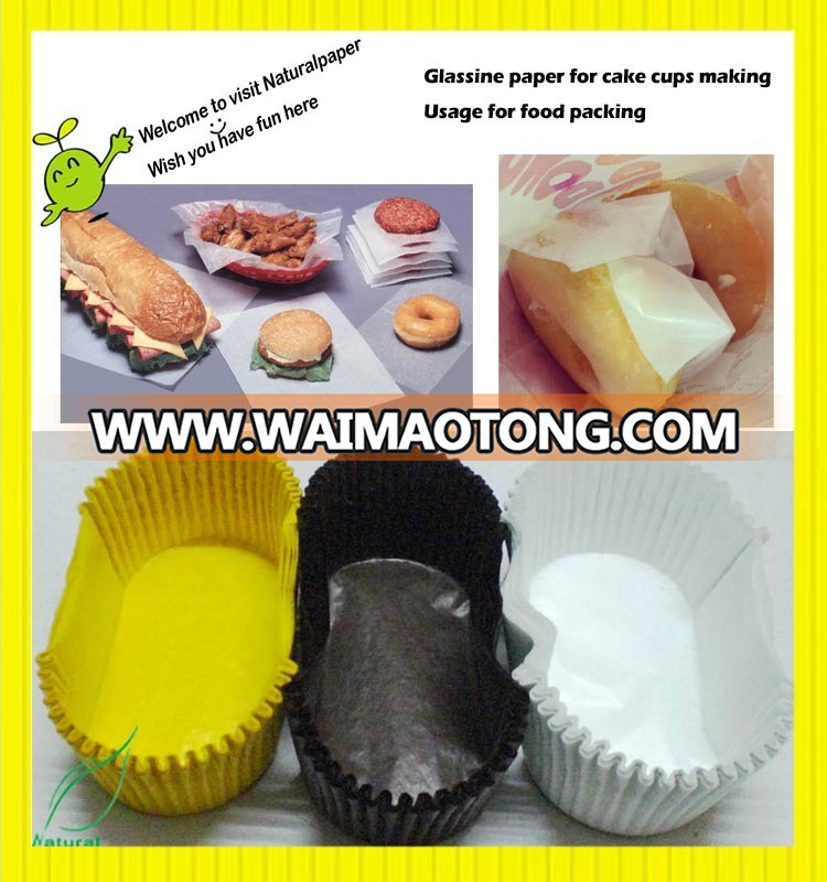 Factory outlet bleached glassine paper with bright look for butter wrapping