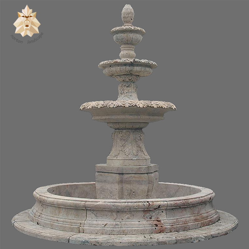 China classic cream beige marble water fountain NTMFO-025Y