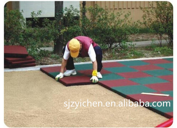 Outdoor rubber cheap basketball court