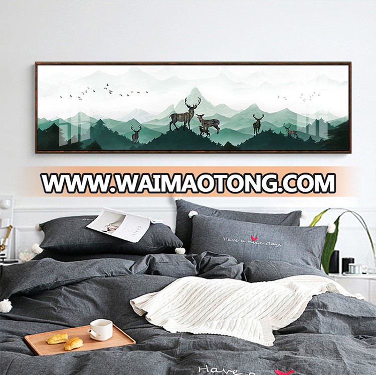 Elk Wall Art Animal Picture Canvas Print Painting For Family Wall Decoration Deer In Forest Landscape Painting