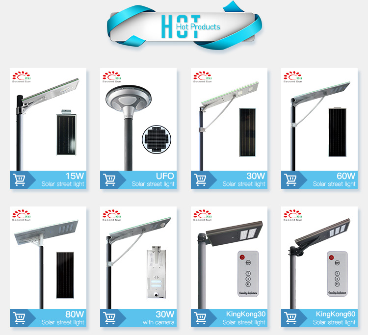 Hot Sell all in one solar street light 100w for wholesale