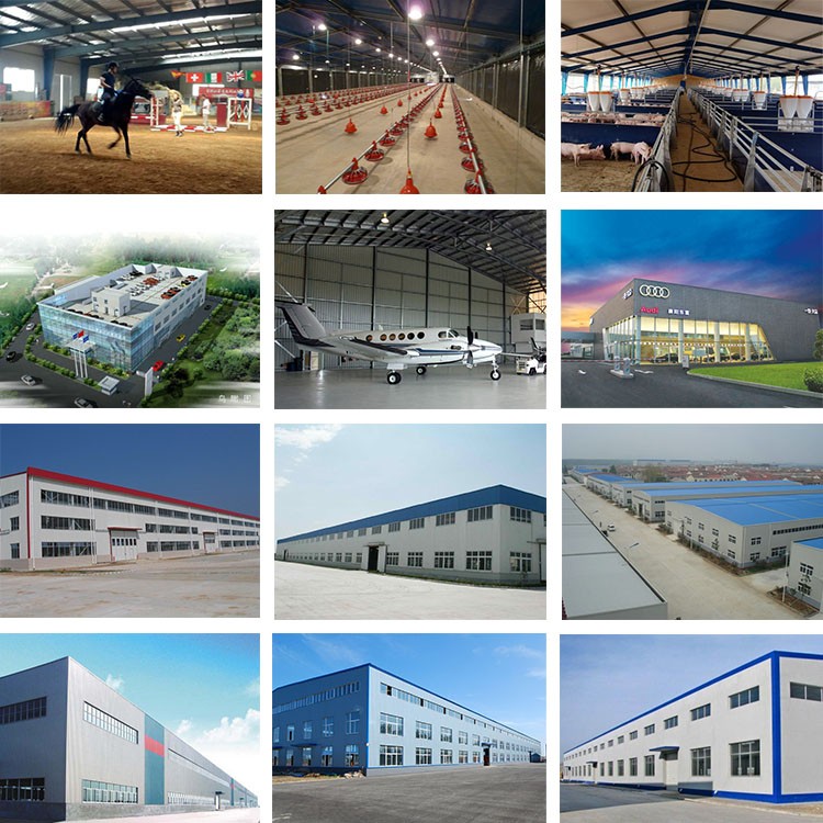 Cost effective UN supplier prefabricated light steel structure aircraft hangar