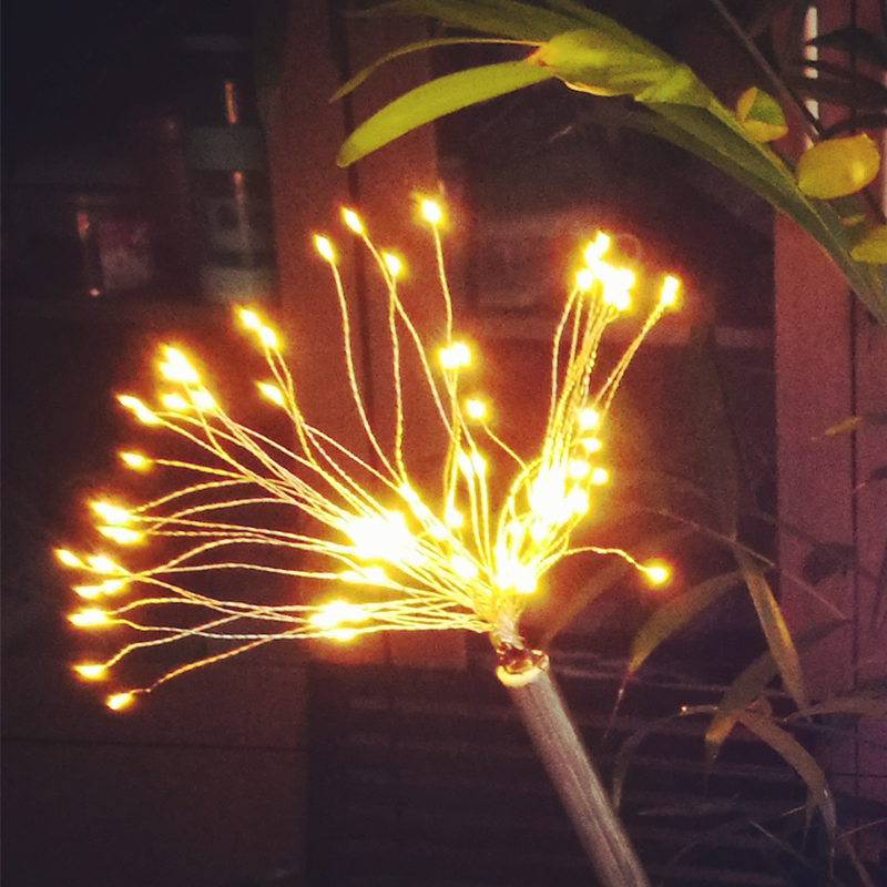 4PC AA Battery Operated Decorative led copper string light with100 leds Firework  Bouquet Shape LED String Lights