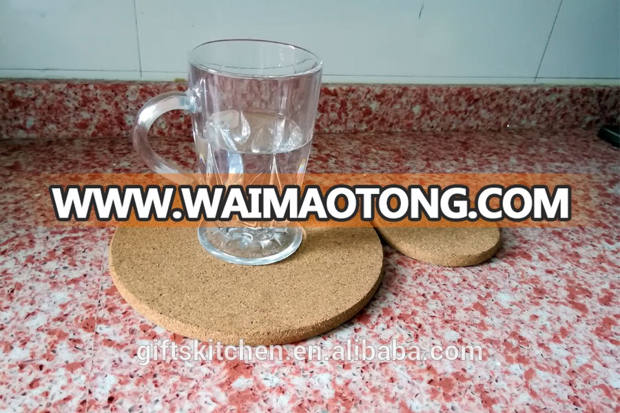 Bulk  Custom   Round Hot Cup Mat/Place Mat /Absorbent Cork Coaster