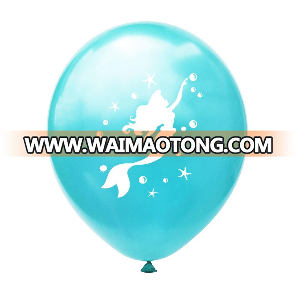 12inch Girl Mermaid Latex Free Balloons For Wedding Birthday Baby Shower Favor Birthday Party Decorations