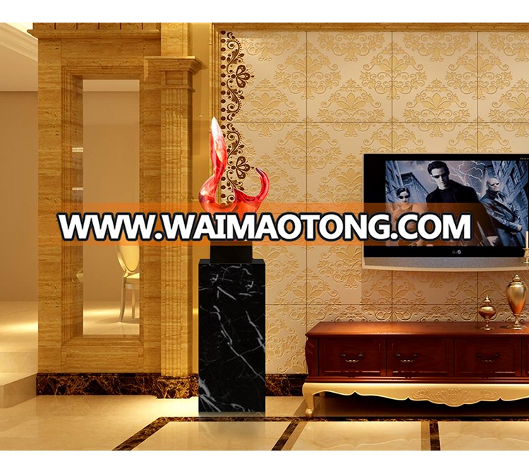 Custom resin red color abstract sculpture for hotel decoration