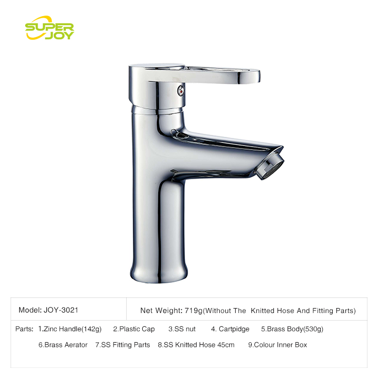 Bathroom cheap price brass hot cold water single lever basin mixer