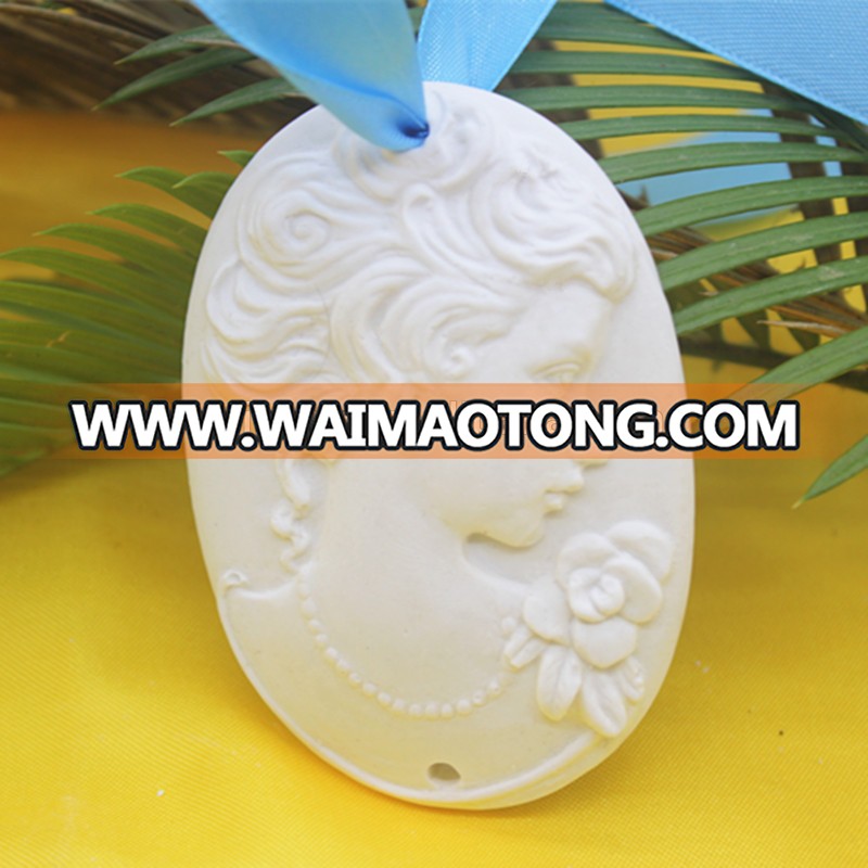 OEM customized aroma clay diffuser perfume fragrance air freshener scented ceramic stone