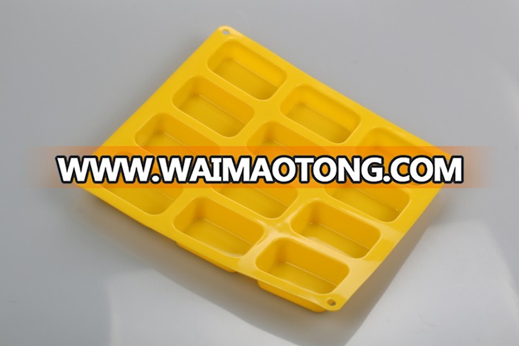 12-Cavity Rectangle Silicone Mold for Soap