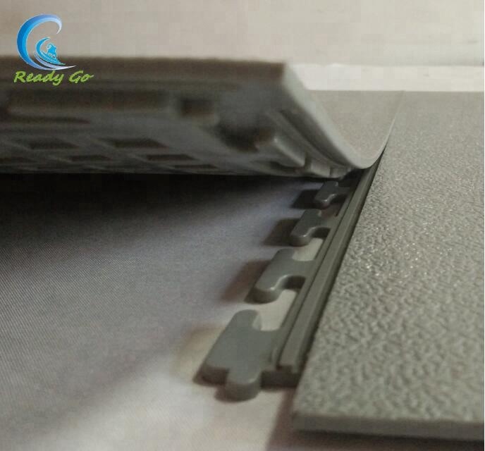 Pvc interlocking floor plastic floor tile heavy duty warehouse tile , slab floor for garage