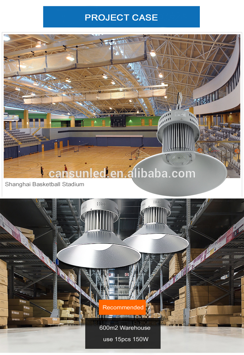 Warehouse factory price 120lm/W with 5 years warranty 80W 100W 120W 150W 200W led high bay light