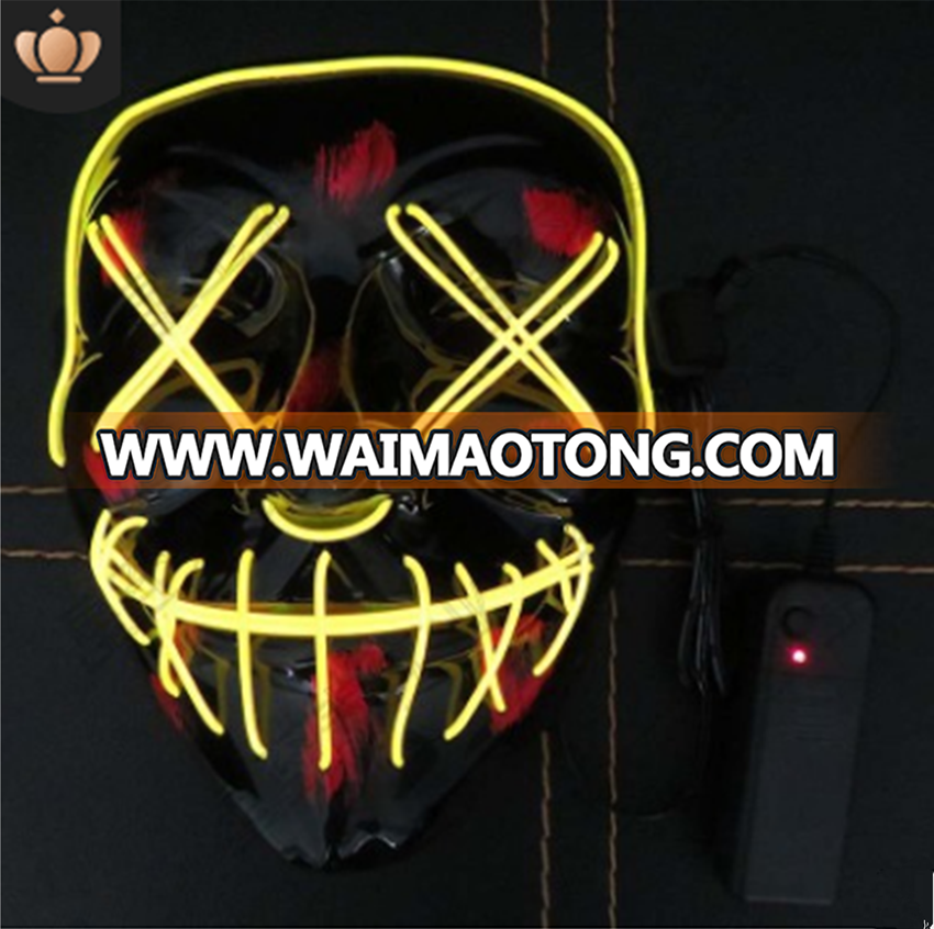 Hot  LED el cold light mask glowing mask mask halloween christmas