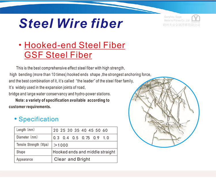 Construction material steel fiber low carbon steel fiber for engineering projects