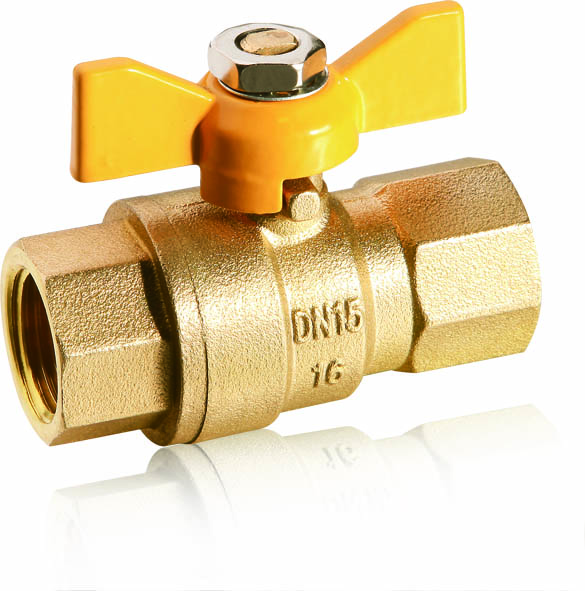 J10248 Brass Gas Ball Valve with Butterfly Hand,Male&Female Thread EN331 butterfly valves italy 1000wog ball valve butterfly