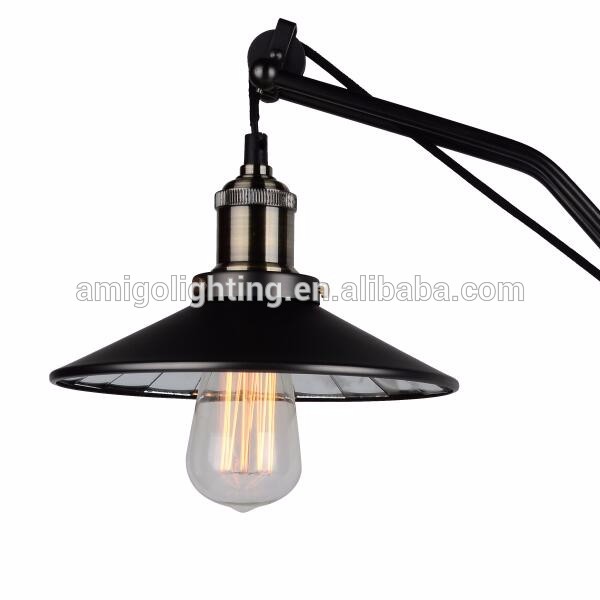 popular adjustable height vintage industrial table lamp for restaurant