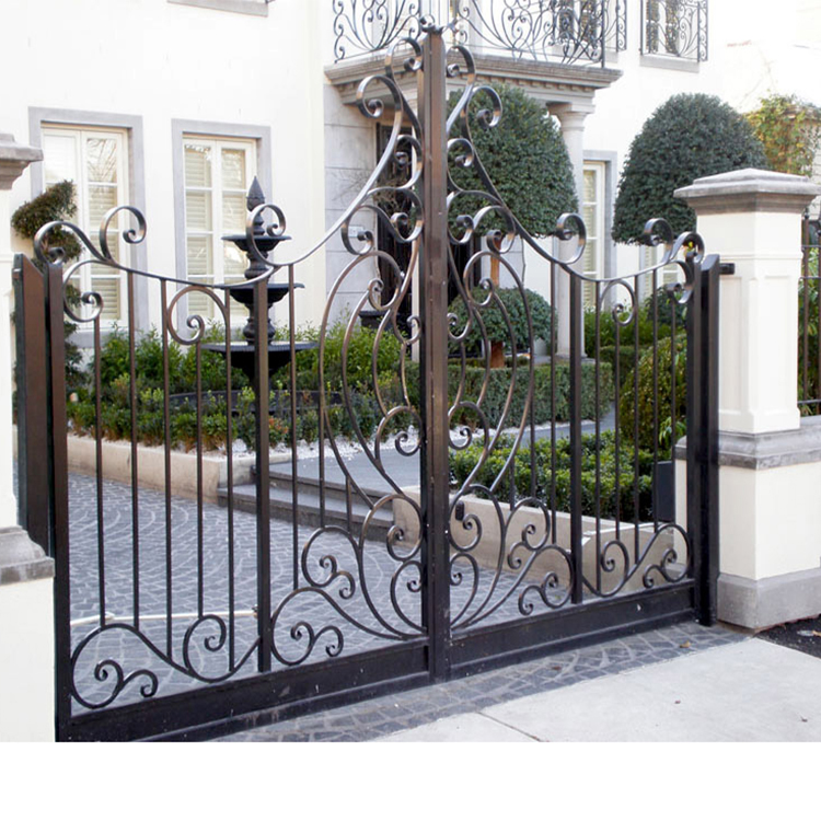 New Design Residential Decorative OEM ODM Outward Double Door Iron Gate