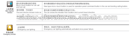 small machine room observation elevator with U-shape glued glass of safety clamp