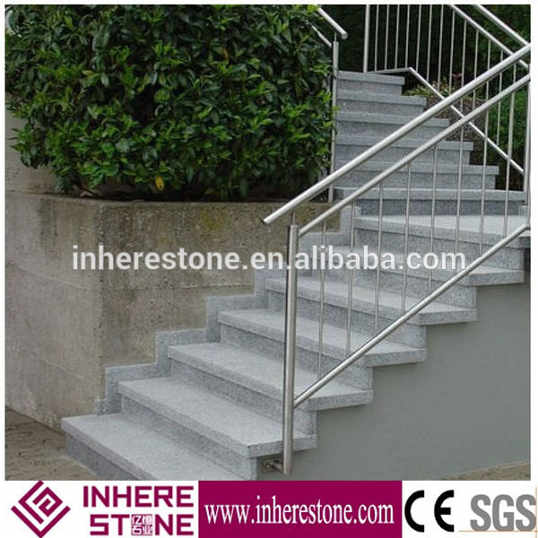 stepping stones 3 step stairs Grey granite step stone