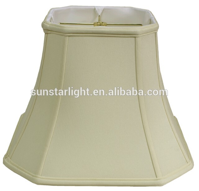 New Lampshade Anna Square Cut Corner W/Piping Brown Color