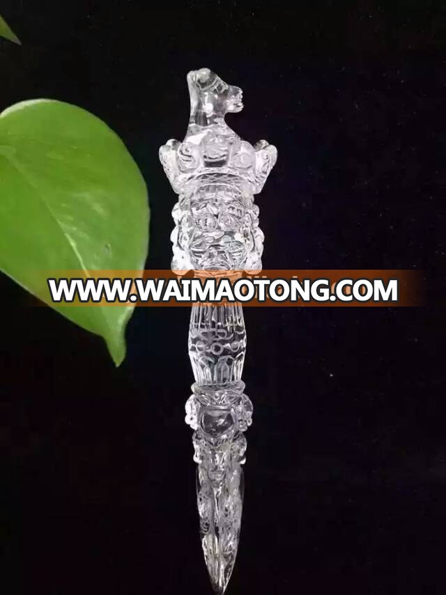 Hot sale business gift Nature citrine crystal vajra with horse