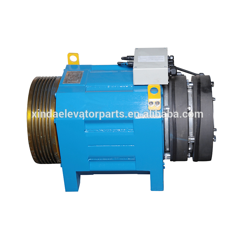 Gearless elevator motor DC110V 3 phase elevator gearless traction machine with 20 poles