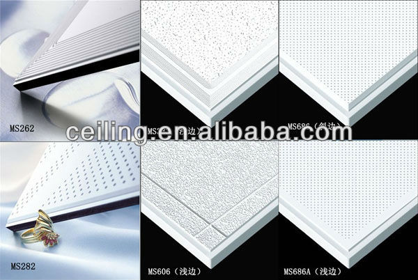 MS Sound- absorption Acoustic 60*60 gypsum ceiling tiles prices gypsum board