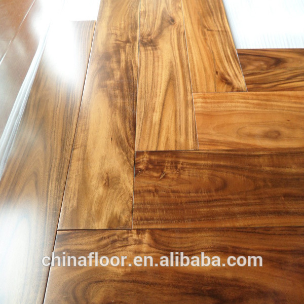 Natural color Prefinished Asian Walnut Acacia herringbone solid wood floor