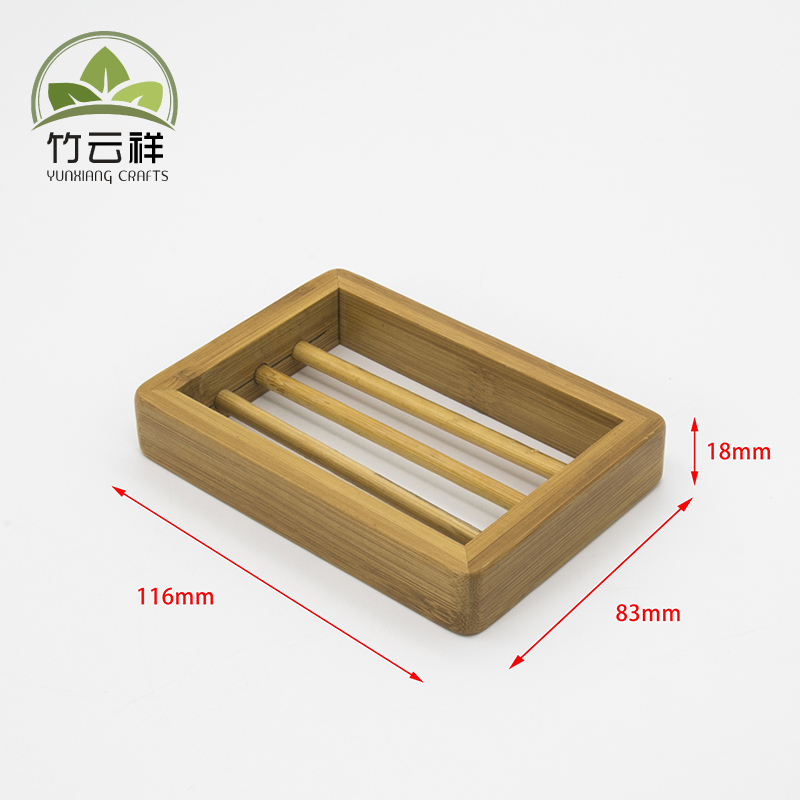 Rectangular bamboo soap box can be customized