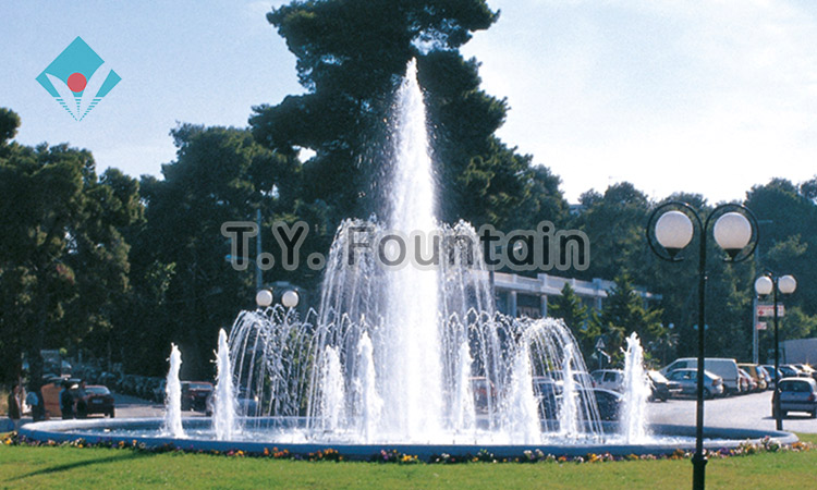 Dancing water fountain