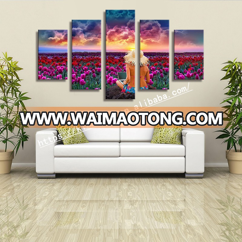 modern 1panel canvas painting of beautiful hot gril for decoration home or hotel