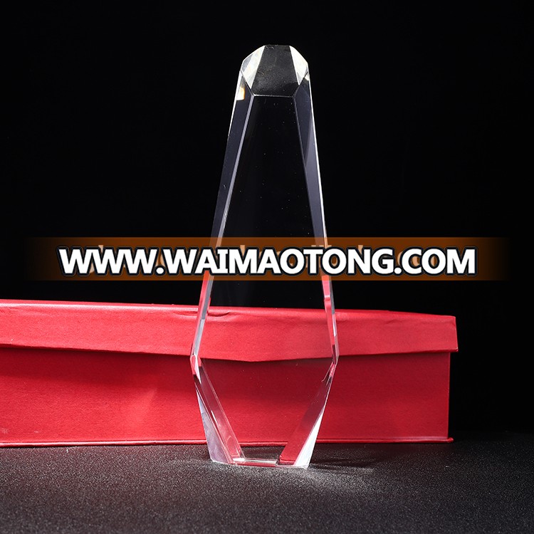 Promotion awards crystal colorful crystal trophy award cheap crystal trophy