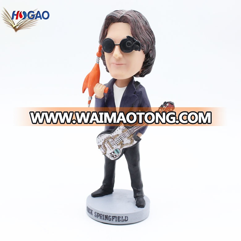 High quality creative resin popular singer star figurine bobble head for home decoration