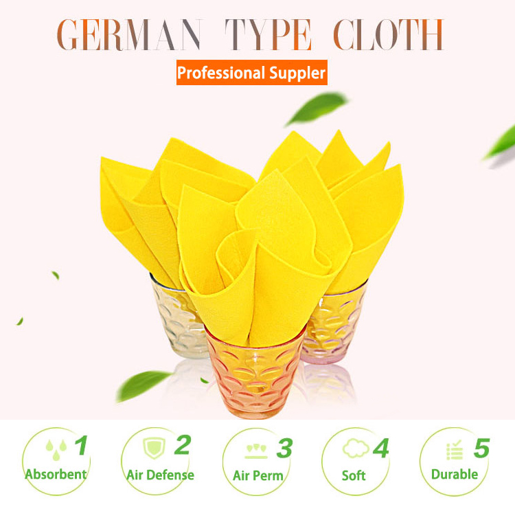 Super absorbent multi-purpose household cleaning use viscose polyester needle punched germany nonwoven clean cloth