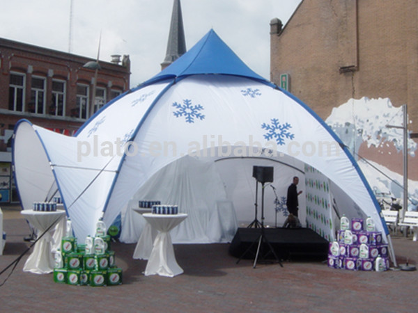 Giant black spider dome shaped tents with logo for advertising Event