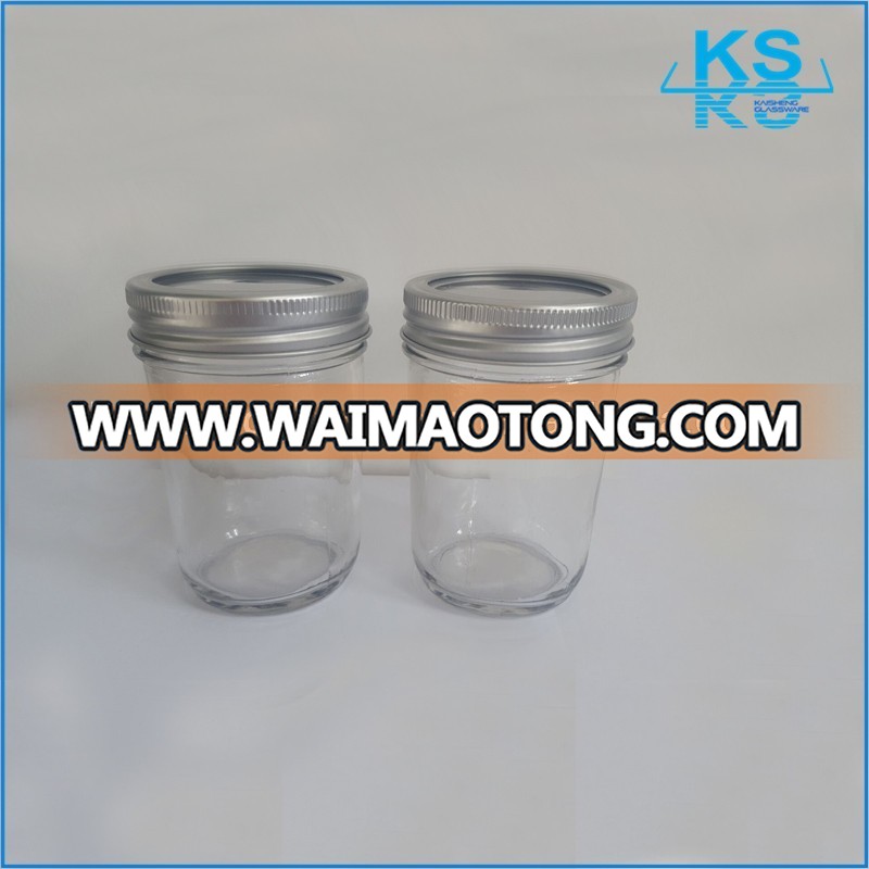 8oz glass mason jar with lid and straw