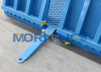 Forklift loading truck ramp for shipping container