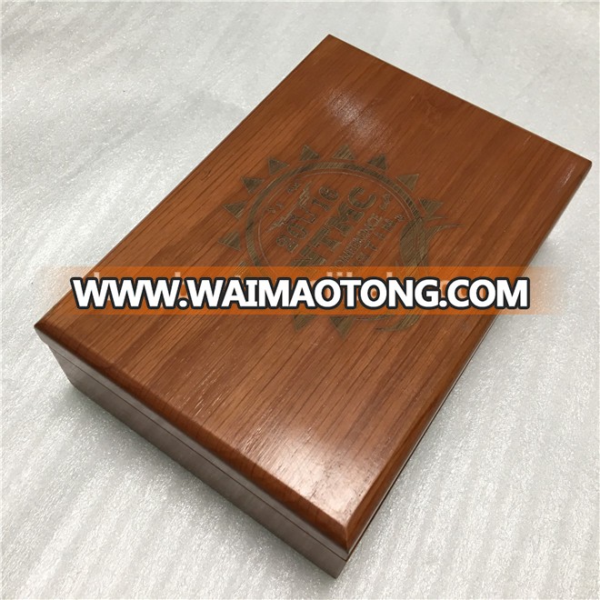 Custom Printing Logo Timber Cigar Box Wood Packaging with Sliding Lid