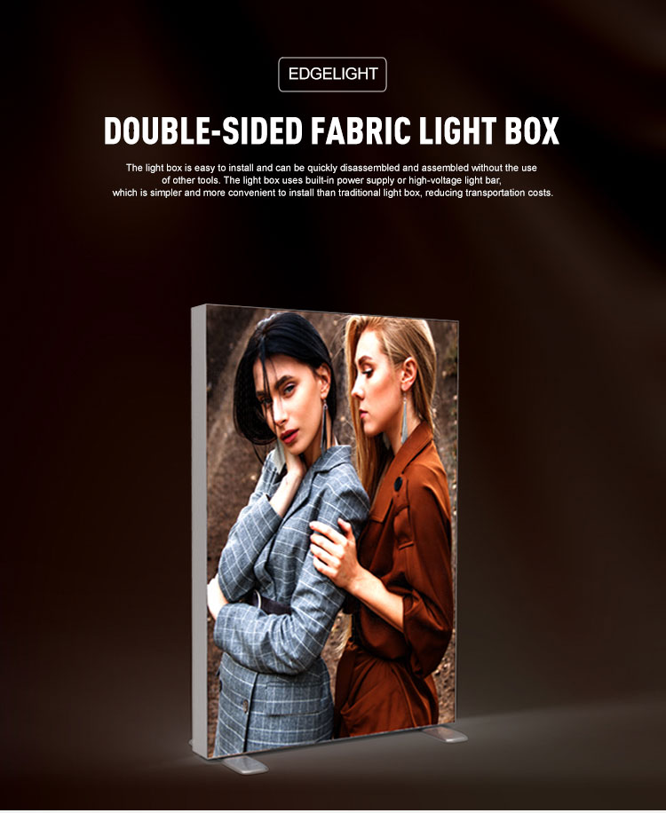 led fabric light box double side easy to instal