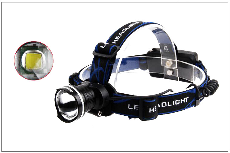 Factory direct 18650 fisheye headlights zoom XML-T6 light head light fishing head riding headlights