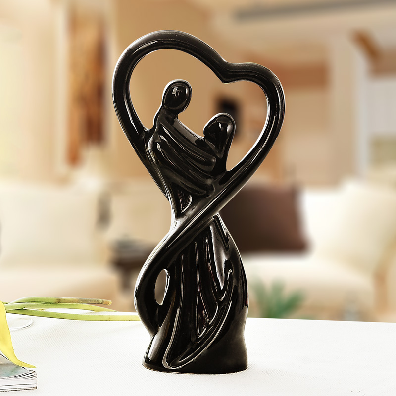 lovely design modern couple ceramic gifts decoration