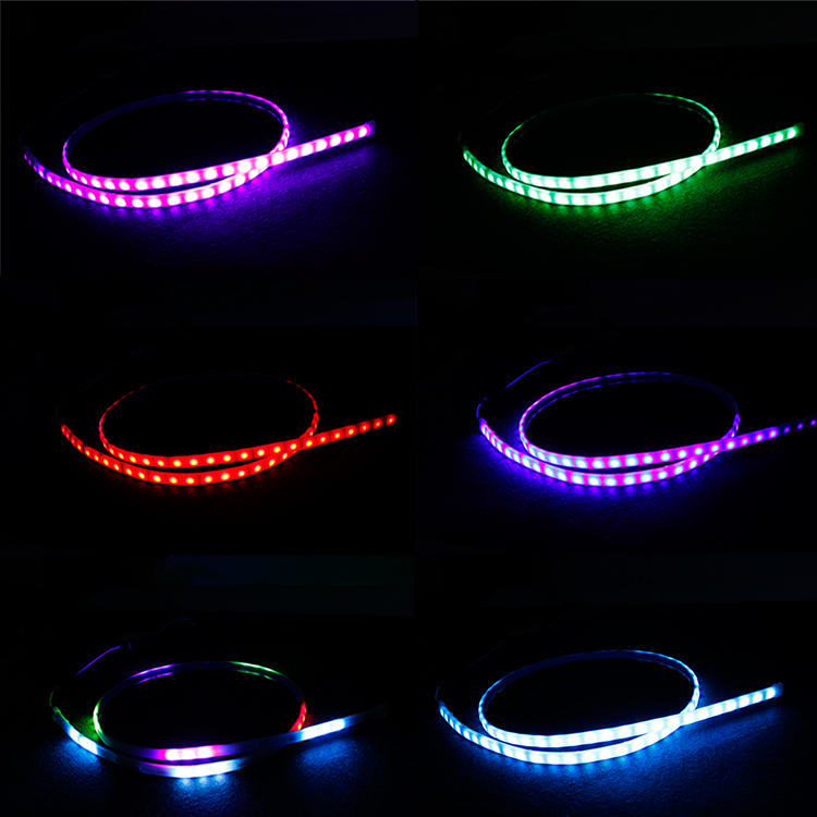 2019 7 Color  Rgb Outdoor Waterproof Light Flexible Led Car Strip Mulinsen lamp beads