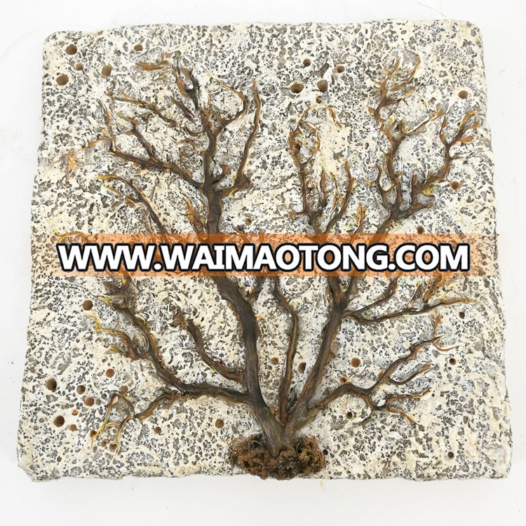 Polyresin handicraft 3d board wall decoration with light