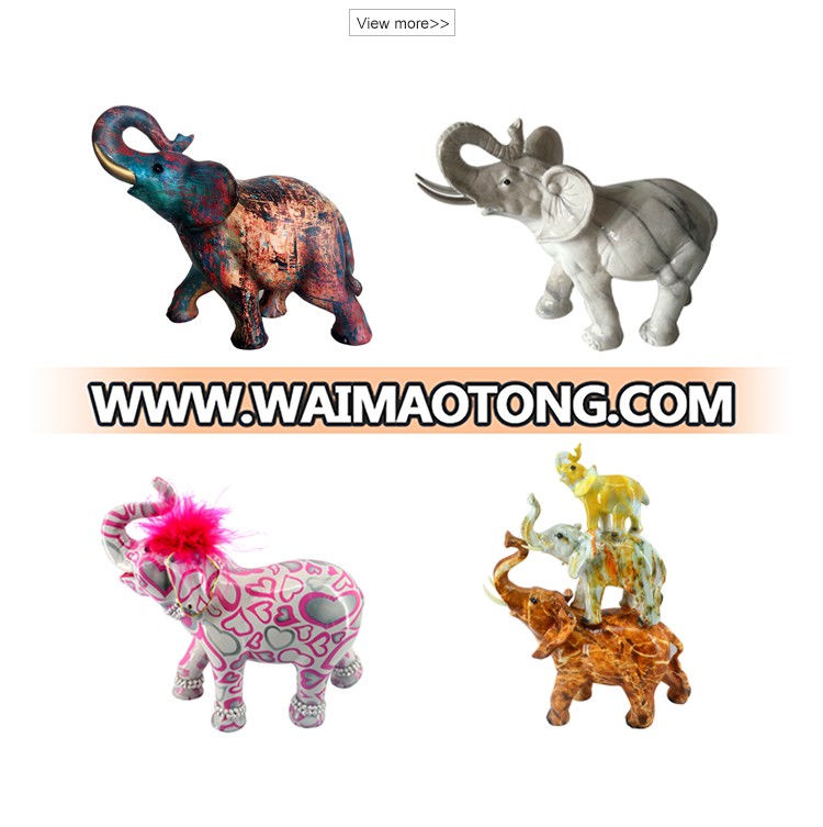 Wholesale Polyresin White Mini Animal Sculpture Resin Elephant Figurines