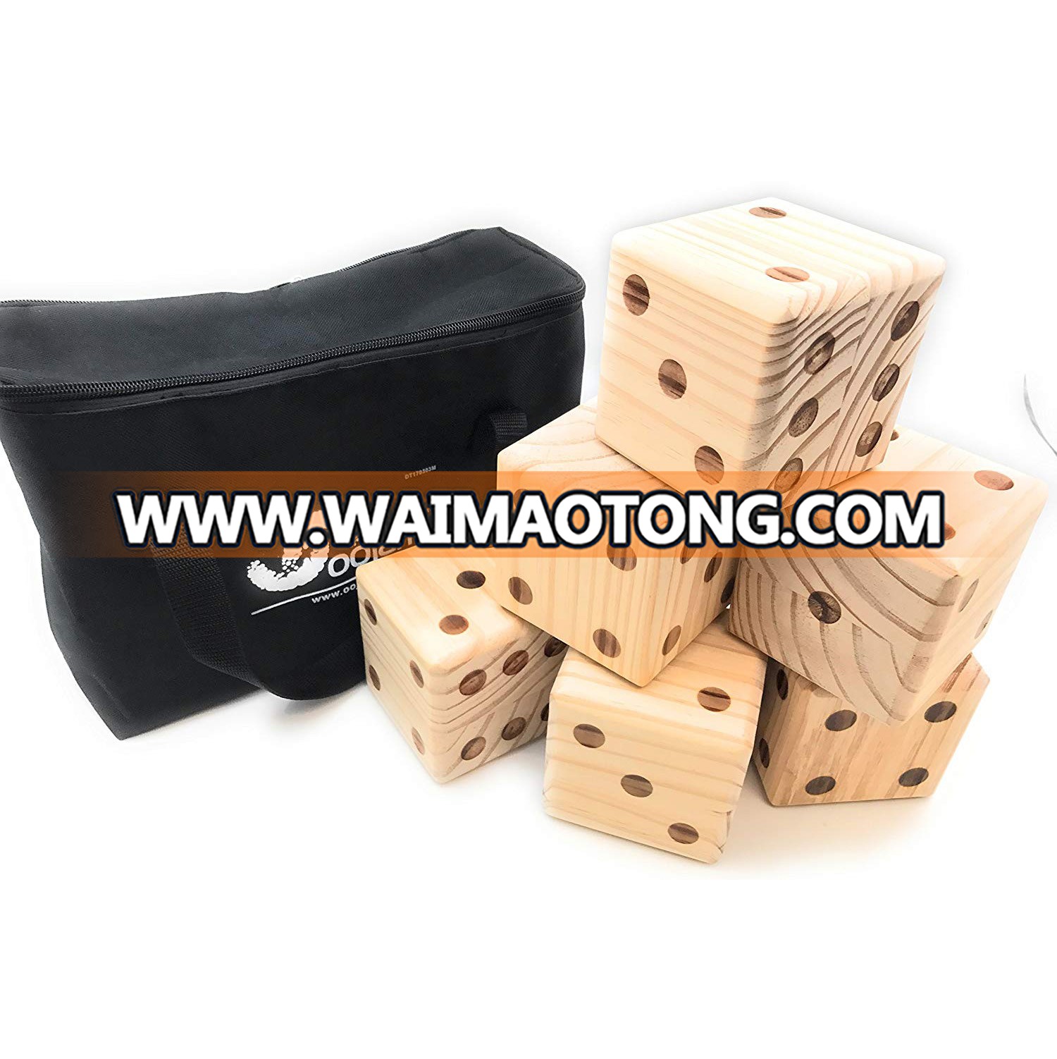 wooden outdoor Yard dice giant custom wooden dice game set