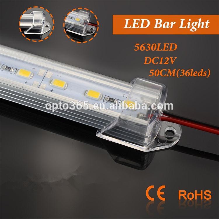 DC 12V 36x 5630 cluster LED light tube Accent light strip with 0.5 meter wiring 9 watts with clear milky cover