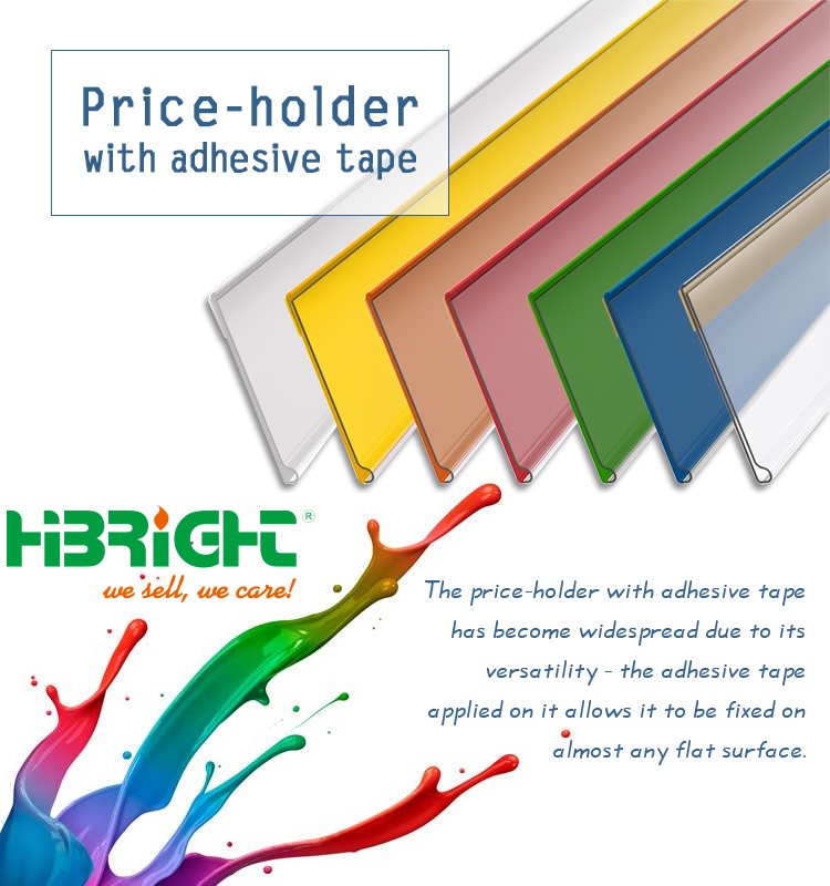 Adhesive Tape Supermarket Shelf Plastic Label Price Tag Holder