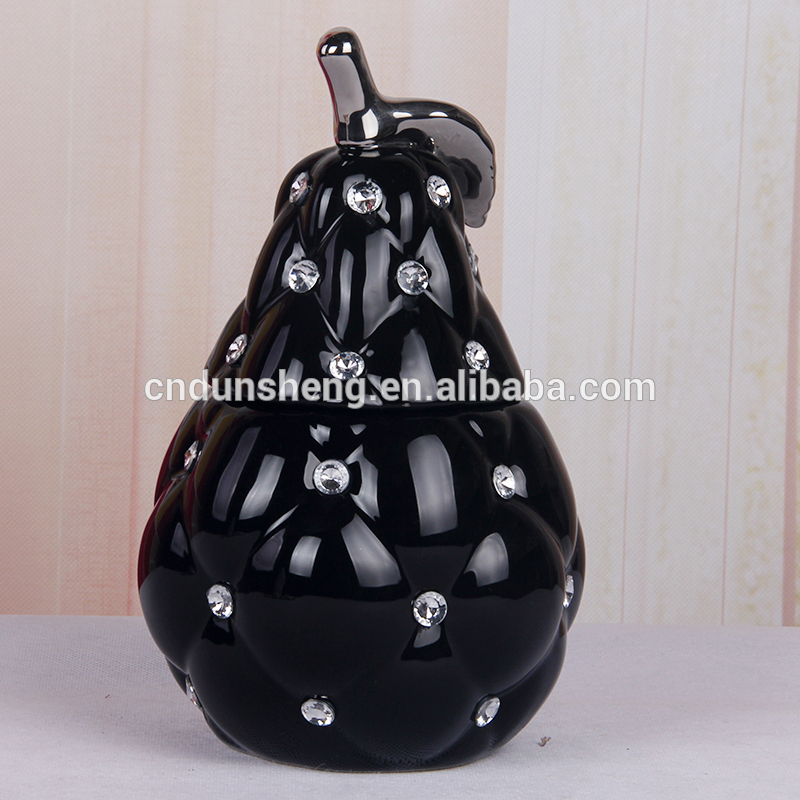 fruit decoration arts and crafts wholesale ceramic decorative pear jar for parlour